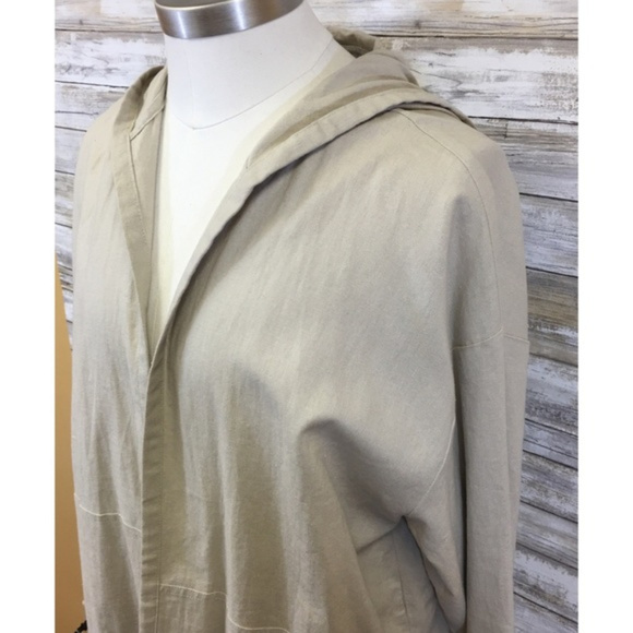 Norm Thompson Linen Blend Hooded Jacket - Picture 4 of 6